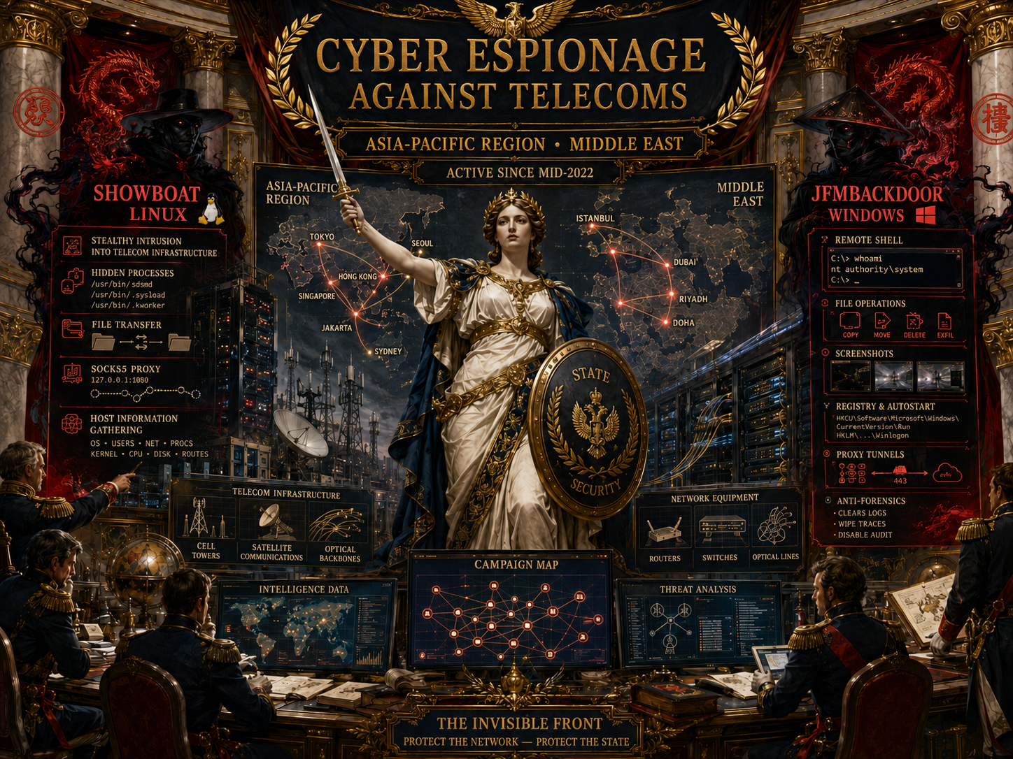 Chinese-linked cyber-espionage campaign targets telecoms with Linux and Windows malware.